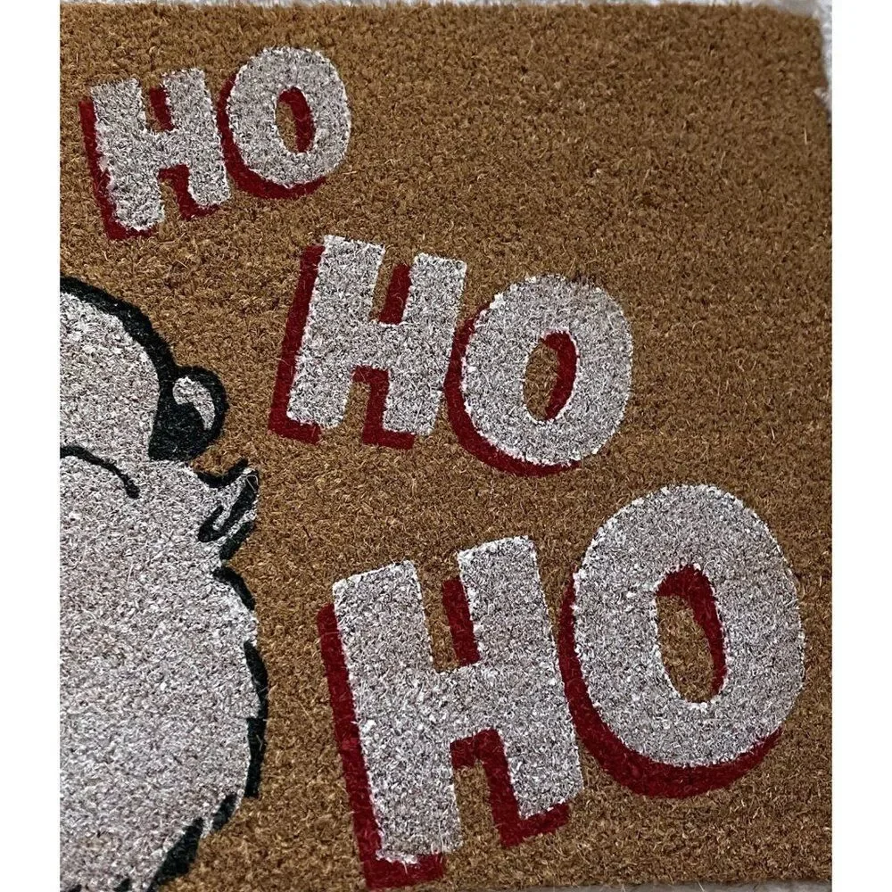 Peanuts Snoopy In Santa Suit Hat Christmas Coir Door Mat 18 X 28” HO HO‎ HO NEW